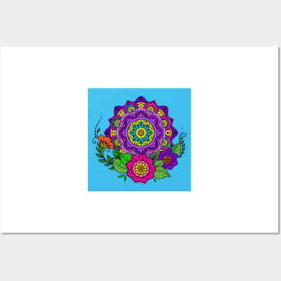 Floral Mandalas 208 (Style:22) Posters and Art